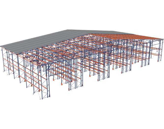 3D проект самонесущего склада